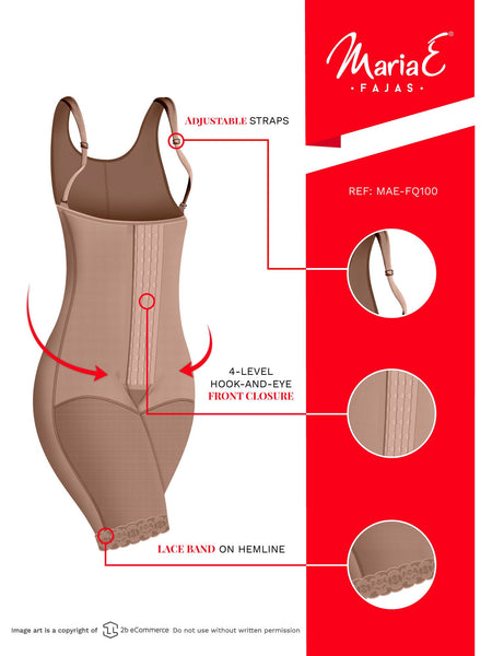 Fajas Colombianas Reductoras Full Bodysuit Tummy Control Shapewear Maria E  RA002