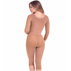 Post Surgery Capri Shapewear with Sleeves Colombian Fajas MariaE 9292
