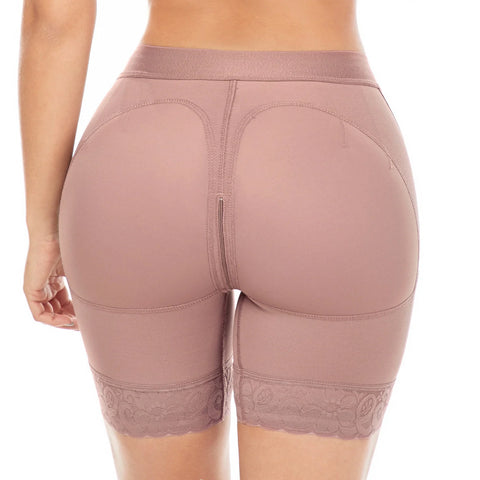 Low Rise Shapewear Shorts with Zippered Crotch High Compression Fajas Colombianas MARIAE SPD0530