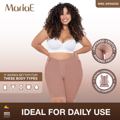 Low Rise Shapewear Shorts with Zippered Crotch High Compression Fajas Colombianas MARIAE SPD0530