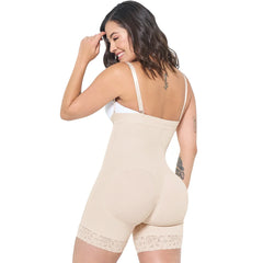 Postpartum Shapewear Bodysuit Short Open Bust Side Zipper Fajas Colombianas MARIAE FPL9530