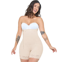 Postpartum Shapewear Bodysuit Short Open Bust Side Zipper Fajas Colombianas MARIAE FPL9530