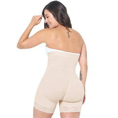 Postpartum Shapewear Bodysuit Short Open Bust Side Zipper Fajas Colombianas MARIAE FPL9530