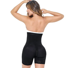 Postpartum Shapewear Bodysuit Short Open Bust Side Zipper Fajas Colombianas MARIAE FPL9530