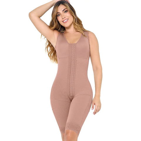 Stage 2 Postpartum Post Surgery Shapewear Bodysuit Mid Thigh Fajas Colombianas MARIAE FPT6340