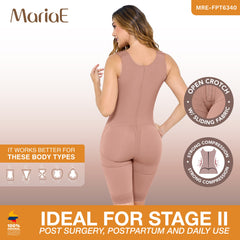 Stage 2 Postpartum Post Surgery Shapewear Bodysuit Mid Thigh Fajas Colombianas MARIAE FPT6340