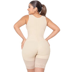 Daily Use Shapewear Bodysuit Mid Thigh & Open Bust Fajas Colombianas MARIAE RXC5330