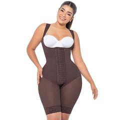 Daily Use Shapewear Bodysuit Mid Thigh & Open Bust Fajas Colombianas MARIAE RXC5330