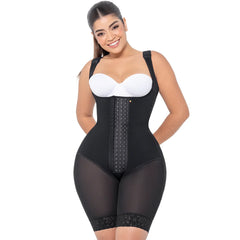 Daily Use Shapewear Bodysuit Mid Thigh & Open Bust Fajas Colombianas MARIAE RXC5330