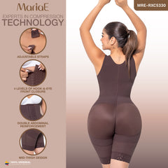 Daily Use Shapewear Bodysuit Mid Thigh & Open Bust Fajas Colombianas MARIAE RXC5330