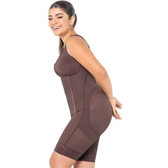 Tummy Control Shapewear Bodysuit Mid Thigh w/ Built-in Bra Fajas Colombianas MARIAE RXC633V