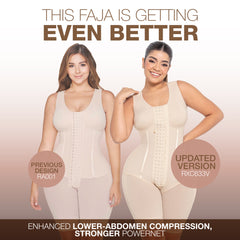 Tummy Control Shapewear Bodysuit Mid Thigh w/ Built-in Bra Fajas Colombianas MARIAE RXC633V