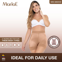 High Waisted Shapewear Shorts for Women Butt Lift Triconet Fajas Colombianas MARIAE SBN0130