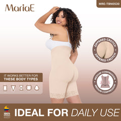 High Waisted Shapewear Shorts Butt Lift Medium Compression Fajas Colombianas MARIAE TBN0530