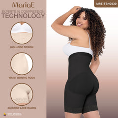 High Waisted Shapewear Shorts Butt Lift Medium Compression Fajas Colombianas MARIAE TBN0530