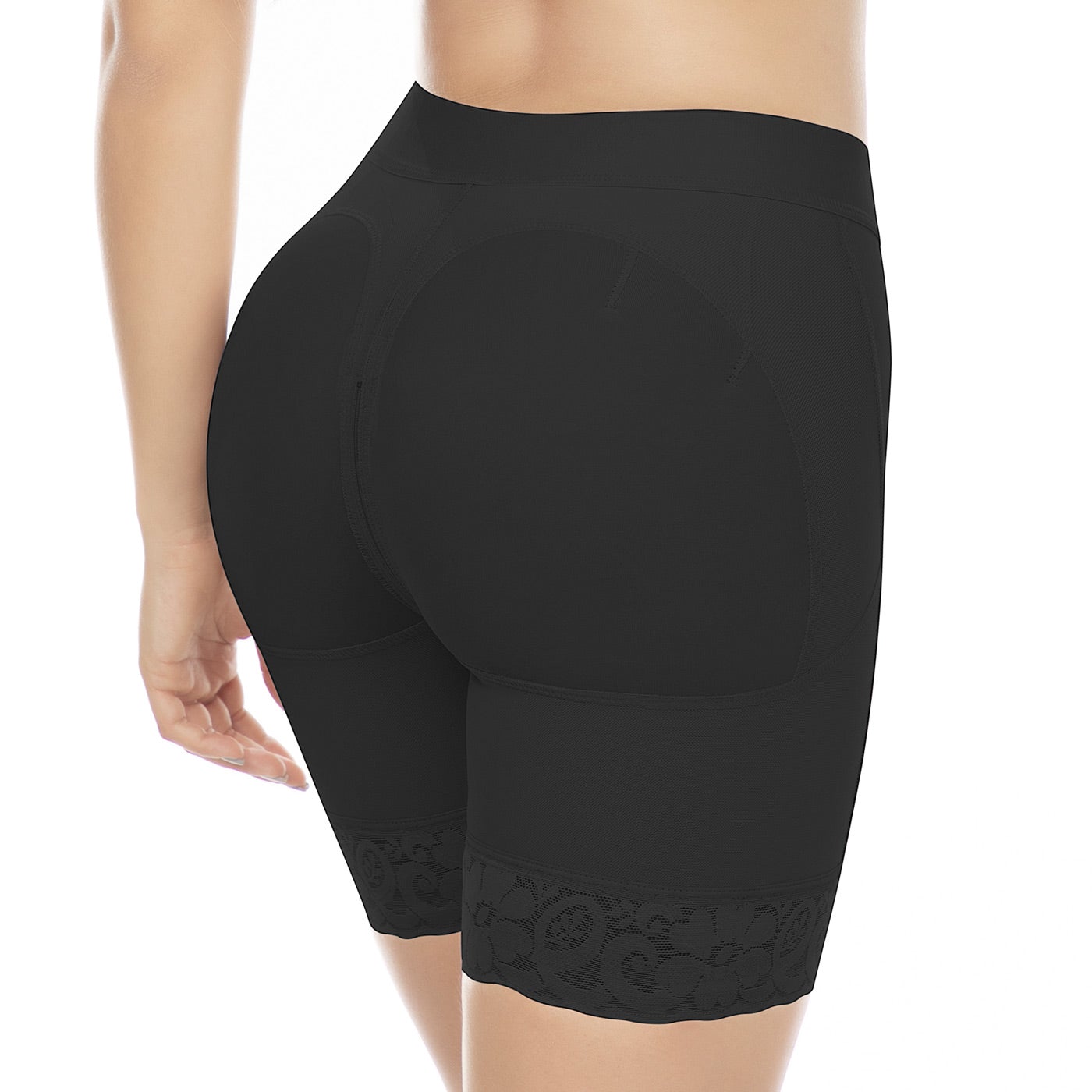 Low Rise Shapewear Shorts with Zippered Crotch High Compression Fajas
