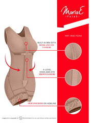 Fajas MariaE FQ102 | Post Op Shapewear for Women | Bra & Mid Thigh