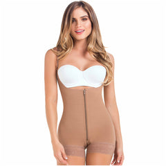 Fajas Colombianas Knee Length Tummy Control Open Bust