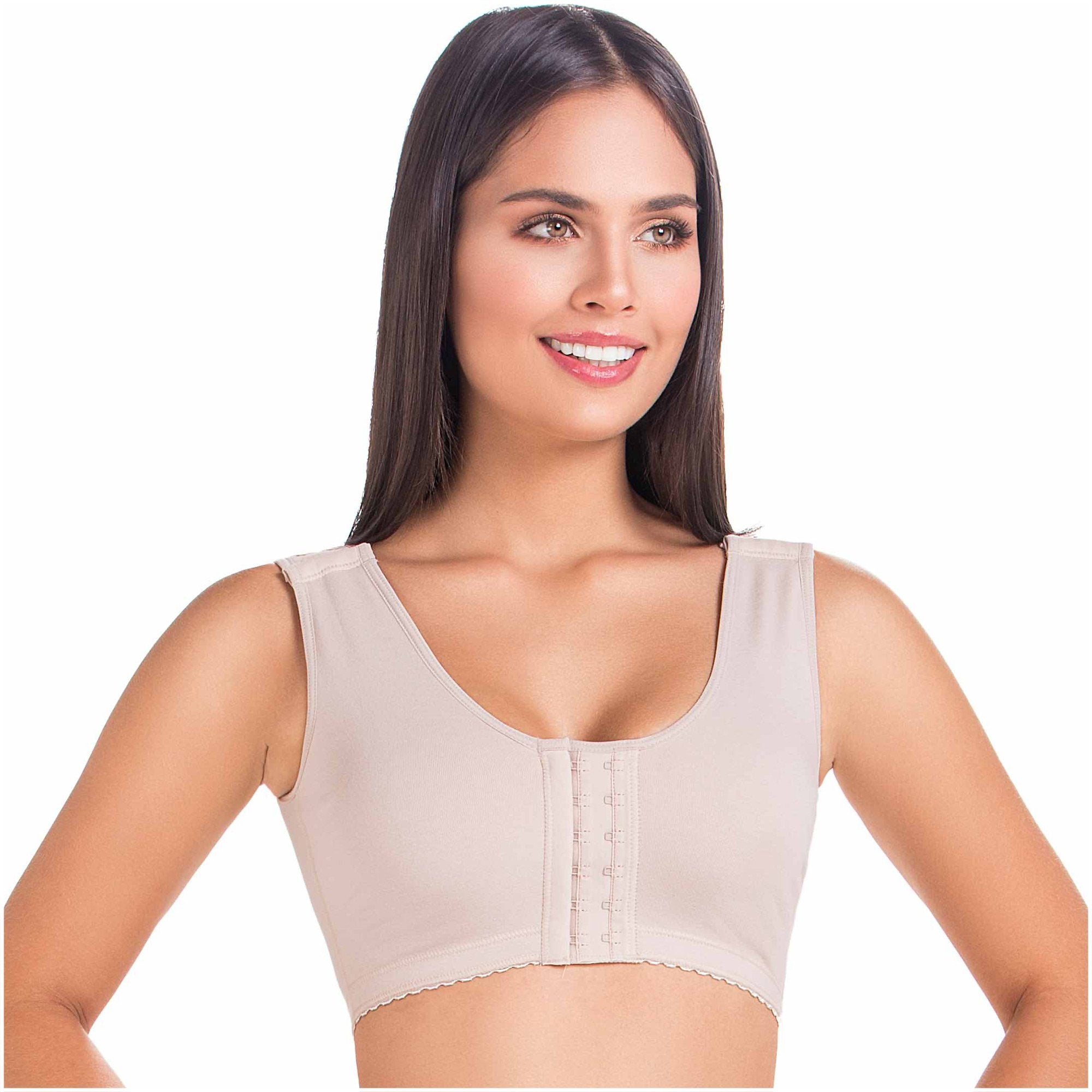 Post Surgical Bra with Sleeves and Hooks Ref. Xiomy - Fajas Lady