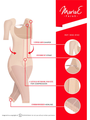 Fajas MariaE FQ111  Liposuction Postsurgical Knee Length Lipo