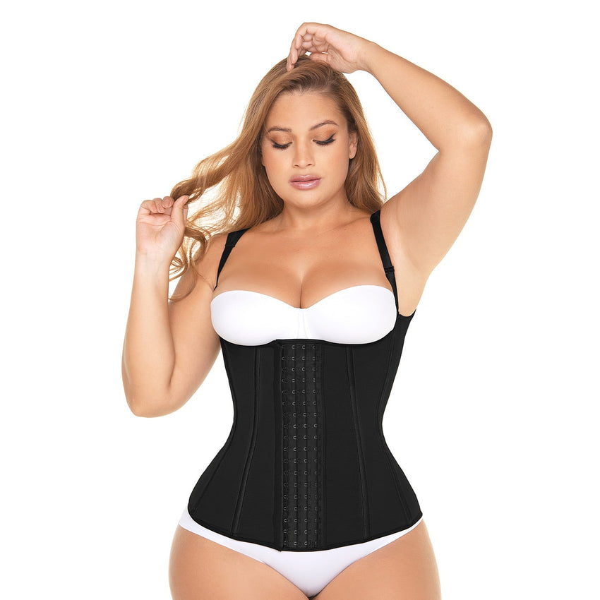 Fajas Colombianas Post Surgery Shapewear Vest Open Bust w/ Sleeves Up Lady  6157